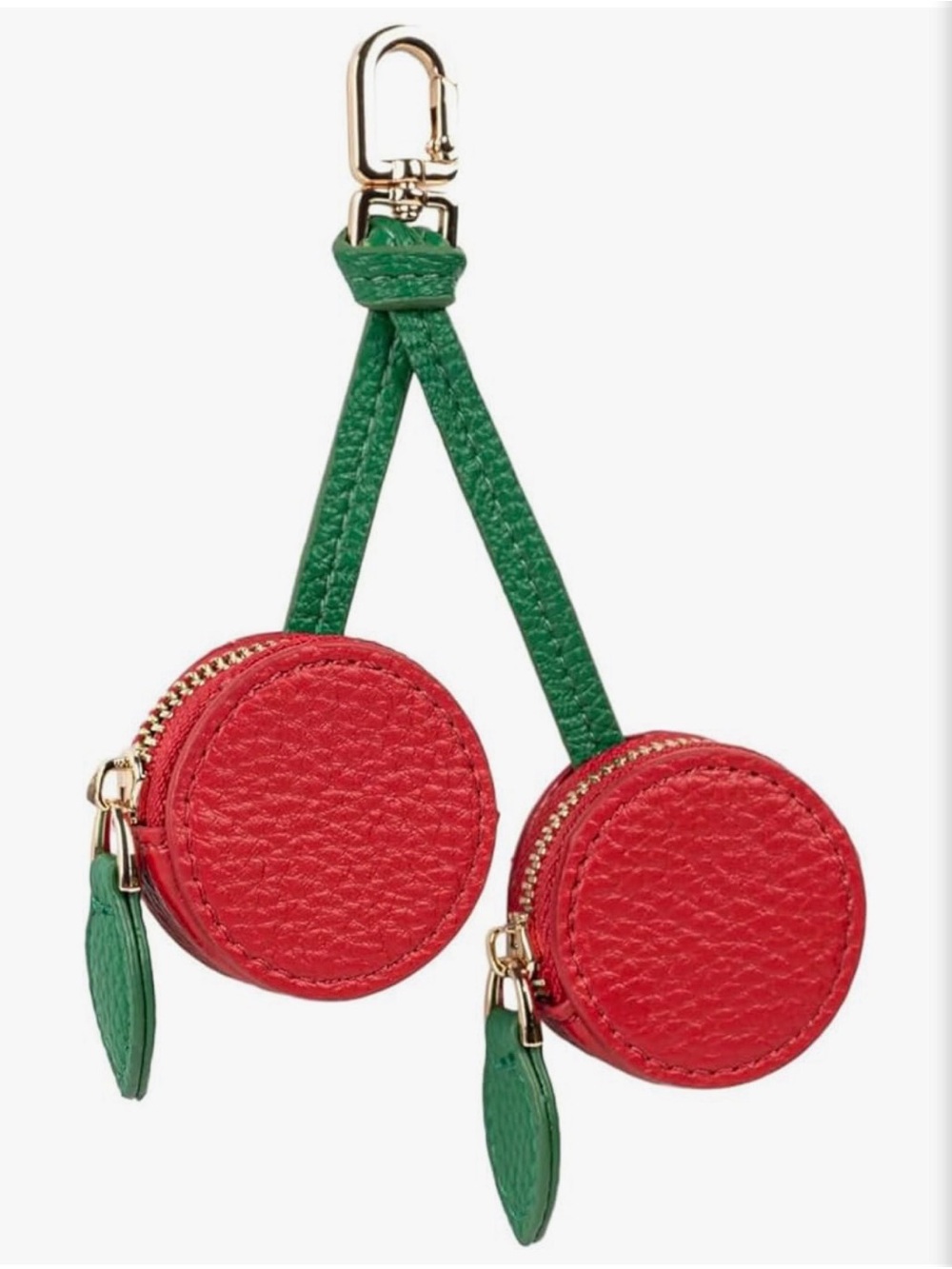 Cherry Leather Coin Pouch